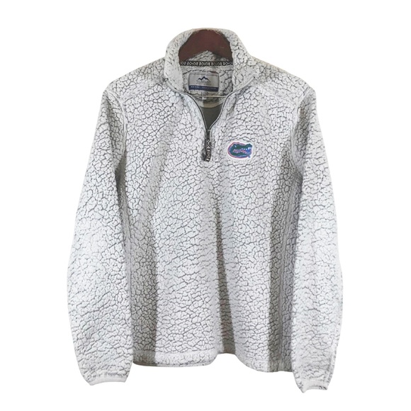 UNIVERSITY Of FLORIDA GATORS Gray 1/4 Zip Fleece Sweatshirt Size S - Picture 1 of 5